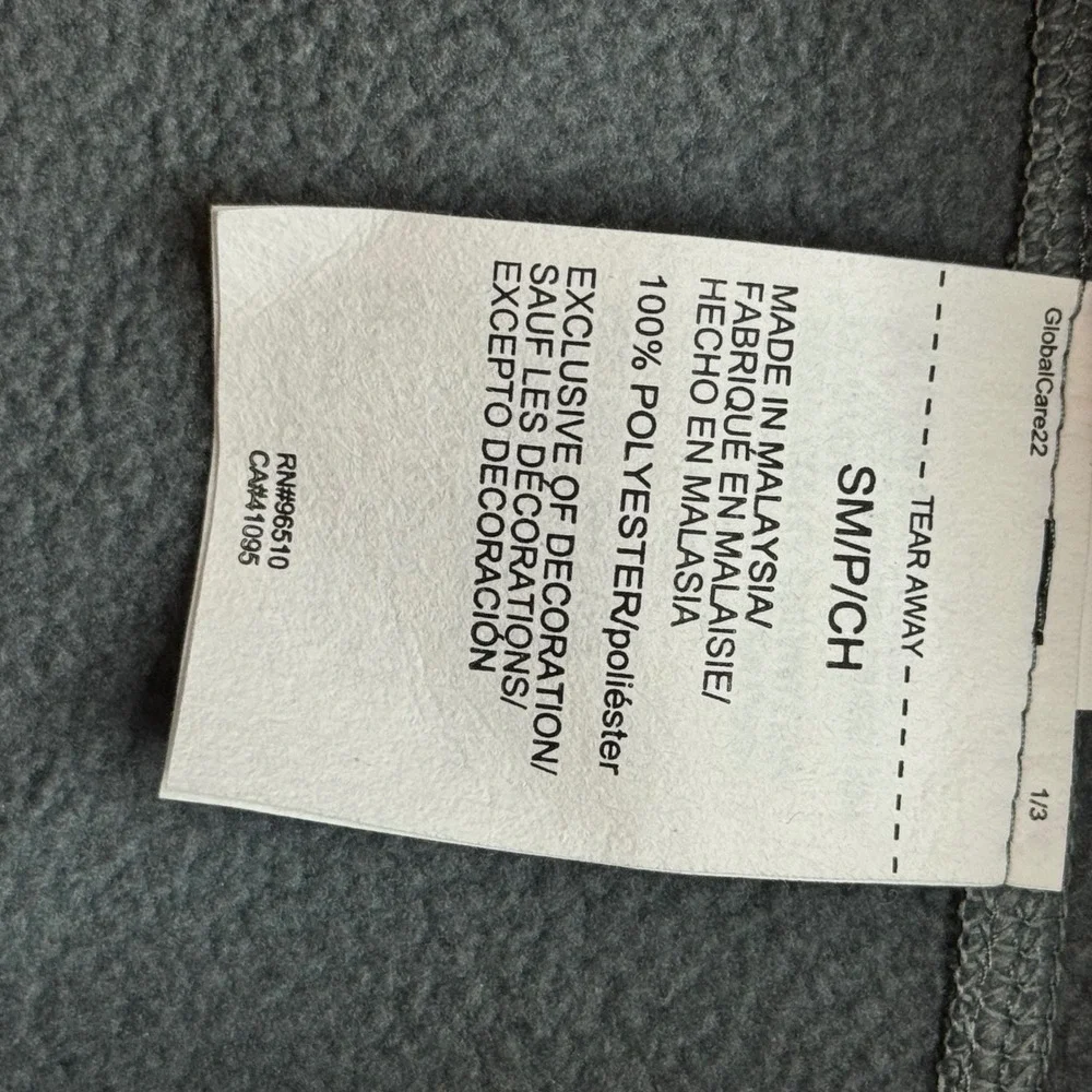Under Armour Mens Small Waffle Fleece Full Zip Vest Gray Loose Fit Mock Neck